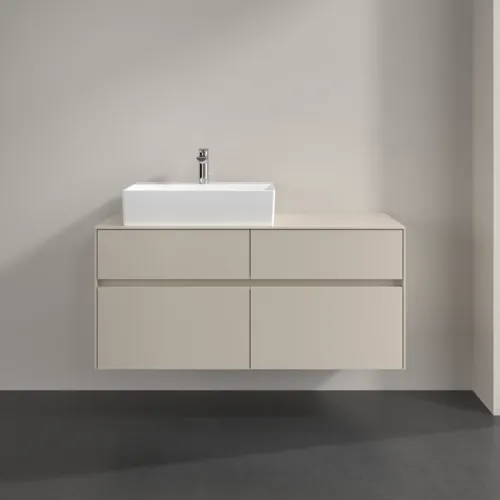 VILLEROY BOCH Toaletní skříňka Collaro, s osvětlením, 4 výsuvy, 1200 x 548 x 500 mm, Cashmere Grey / Cashmere Grey #C129B0VN, obrázek 3