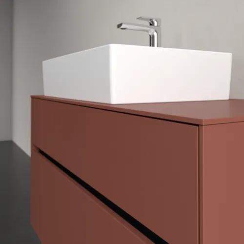 VILLEROY BOCH Toaletní skříňka Collaro, 2 výsuvy, 1000 x 548 x 500 mm, vínově červená / vínově červená #C12600AH, obrázek 5