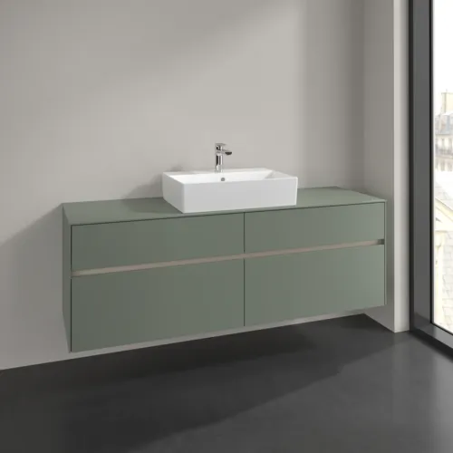VILLEROY BOCH Toaletní skříňka Collaro, 4 výsuvy, 1600 x 548 x 500 mm, Soft Green / Soft Green #C13400AF, obrázek 2