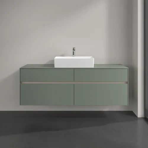 VILLEROY BOCH Toaletní skříňka Collaro, 4 výsuvy, 1600 x 548 x 500 mm, Soft Green / Soft Green #C13400AF, obrázek 3