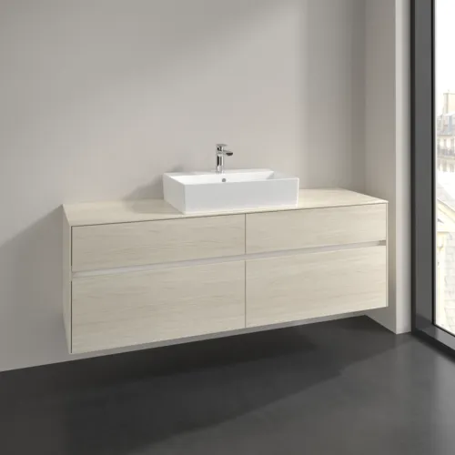 VILLEROY BOCH Toaletní skříňka Collaro, 4 výsuvy, 1600 x 548 x 500 mm, bílý dub / bílý dub #C13400AA, obrázek 2