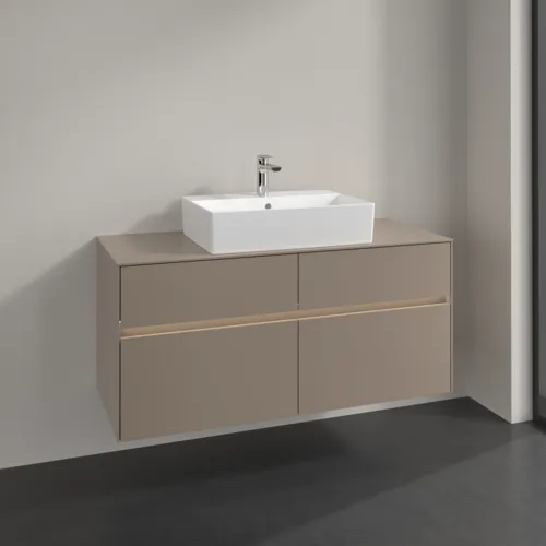 VILLEROY BOCH Toaletní skříňka Collaro, s osvětlením, 4 výsuvy, 1200 x 548 x 500 mm, taupe / taupe #C128B0VM, obrázek 2