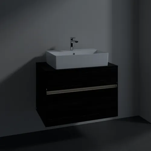 VILLEROY BOCH Toaletní skříňka Collaro, s osvětlením, 2 výsuvy, 800 x 548 x 500 mm, černý dub / černý dub #C124B0AB, obrázek 5