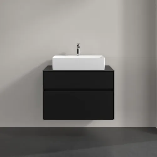 VILLEROY BOCH Toaletní skříňka Collaro, 2 výsuvy, 800 x 548 x 500 mm, Volcano Black / Volcano Black #C12400VL, obrázek 3