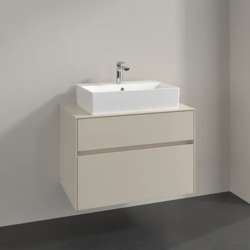 VILLEROY BOCH Toaletní skříňka Collaro, 2 výsuvy, 800 x 548 x 500 mm, Cashmere Grey / Cashmere Grey #C12400VN, obrázek 2