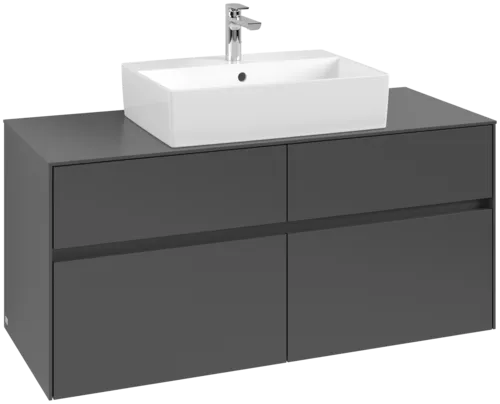 VILLEROY BOCH Collaro toaletní skříňka, s osvětlením, 4 výsuvy, 1200 x 548 x 500 mm, Grafit / Grafit #C128B0VR