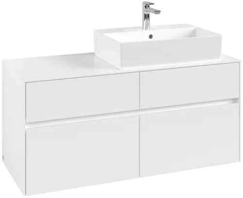 VILLEROY BOCH Toaletní skříňka Collaro, 4 výsuvy, 1200 x 548 x 500 mm, bílá matná / bílá matná #C13000MS