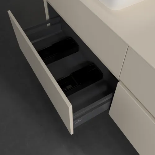 VILLEROY BOCH Toaletní skříňka Collaro, s osvětlením, 4 výsuvy, 1600 x 548 x 500 mm, Cashmere Grey / Cashmere Grey #C121B0VN, obrázek 7