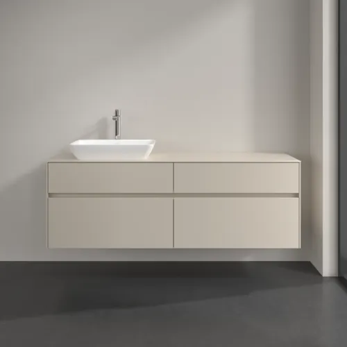 VILLEROY BOCH Toaletní skříňka Collaro, s osvětlením, 4 výsuvy, 1600 x 548 x 500 mm, Cashmere Grey / Cashmere Grey #C121B0VN, obrázek 3
