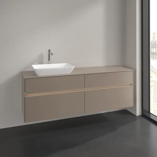 VILLEROY BOCH Toaletní skříňka Collaro, s osvětlením, 4 výsuvy, 1600 x 548 x 500 mm, taupe / taupe #C121B0VM, obrázek 2