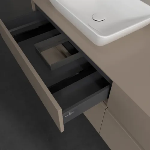 VILLEROY BOCH Toaletní skříňka Collaro, s osvětlením, 4 výsuvy, 1600 x 548 x 500 mm, taupe / taupe #C121B0VM, obrázek 8
