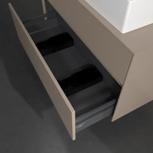 VILLEROY BOCH Toaletní skříňka Collaro, s osvětlením, 2 výsuvy, 1000 x 548 x 500 mm, taupe / taupe #C127B0VM, obrázek 7