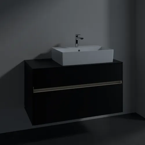VILLEROY BOCH Collaro toaletní skříňka, s osvětlením, 2 výsuvy, 1000 x 548 x 500 mm, Volcano Black / Volcano Black #C127B0VL, obrázek 5