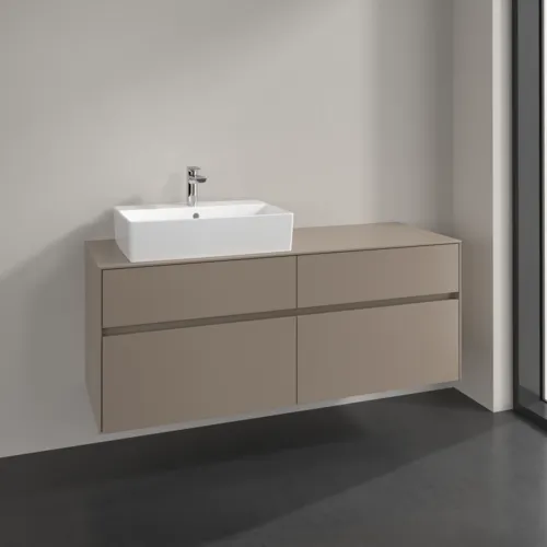 VILLEROY BOCH Toaletní skříňka Collaro, 4 výsuvy, 1400 x 548 x 500 mm, taupe / taupe #C13200VM, obrázek 2