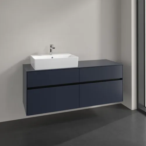 VILLEROY BOCH Toaletní skříňka Collaro, 4 zásuvky, 1400 x 548 x 500 mm, Marine Blue / Marine Blue #C13200VQ, obrázek 2
