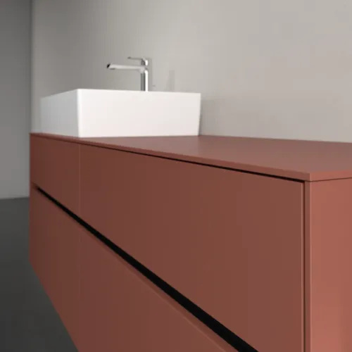VILLEROY BOCH Toaletní skříňka Collaro, 4 výsuvy, 1600 x 548 x 500 mm, Vínově červená / Vínově červená #C13500AH, obrázek 5