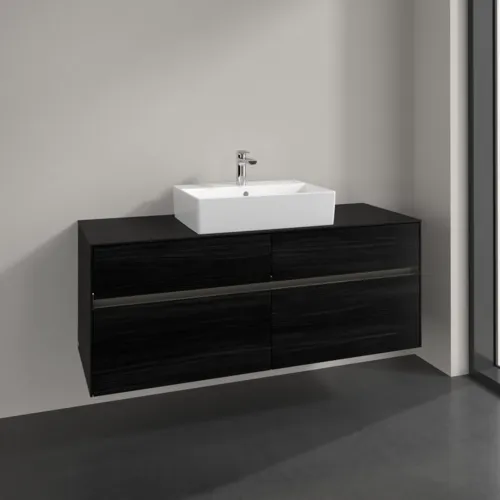 VILLEROY BOCH Toaletní skříňka Collaro, s osvětlením, 4 výsuvy, 1400 x 548 x 500 mm, černý dub / černý dub #C131B0AB, obrázek 2