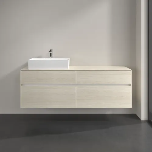 VILLEROY BOCH Toaletní skříňka Collaro, 4 výsuvy, 1600 x 548 x 500 mm, bílý dub / bílý dub #C13500AA, obrázek 3