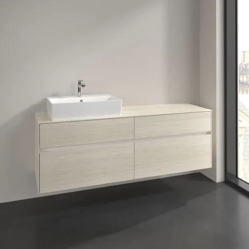 VILLEROY BOCH Toaletní skříňka Collaro, 4 výsuvy, 1600 x 548 x 500 mm, bílý dub / bílý dub #C13500AA, obrázek 2