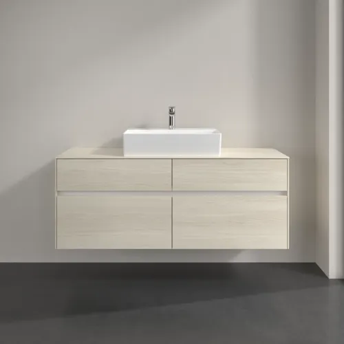 VILLEROY BOCH Toaletní skříňka Collaro, s osvětlením, 4 výsuvy, 1400 x 548 x 500 mm, bílý dub / bílý dub #C131B0AA, obrázek 3