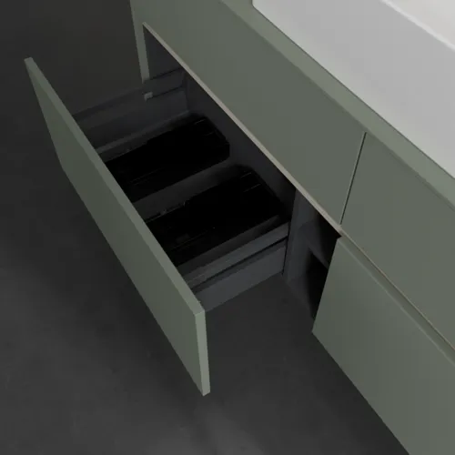 VILLEROY BOCH Toaletní skříňka Collaro, s osvětlením, 4 výsuvy, 1400 x 548 x 500 mm, Soft Green / Soft Green #C131B0AF, obrázek 7