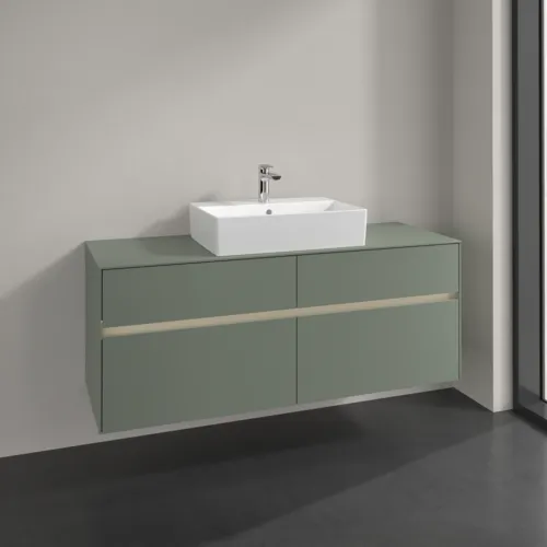 VILLEROY BOCH Toaletní skříňka Collaro, s osvětlením, 4 výsuvy, 1400 x 548 x 500 mm, Soft Green / Soft Green #C131B0AF, obrázek 2