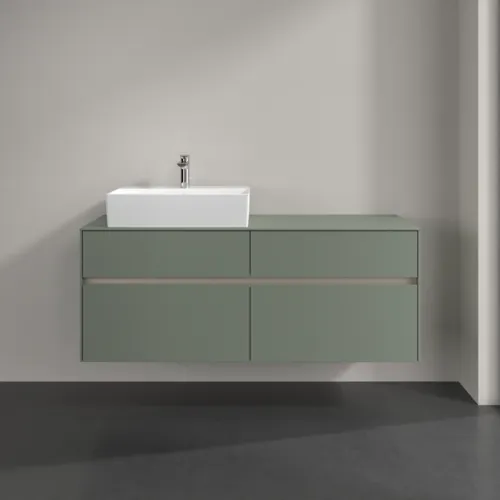 VILLEROY BOCH Toaletní skříňka Collaro, s osvětlením, 4 výsuvy, 1400 x 548 x 500 mm, Soft Green / Soft Green #C132B0AF, obrázek 3