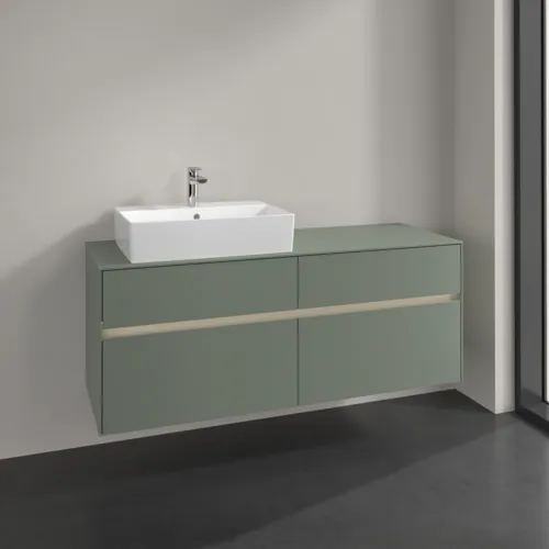 VILLEROY BOCH Toaletní skříňka Collaro, s osvětlením, 4 výsuvy, 1400 x 548 x 500 mm, Soft Green / Soft Green #C132B0AF, obrázek 2
