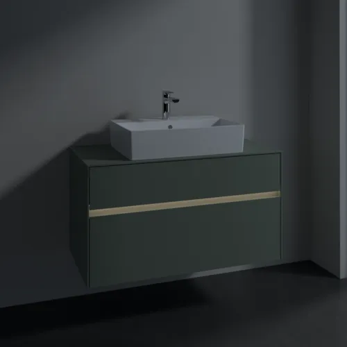 VILLEROY BOCH Collaro toaletní skříňka, s osvětlením, 2 výsuvy, 1000 x 548 x 500 mm, Soft Green / Soft Green #C125B0AF, obrázek 5