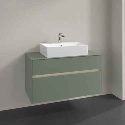 VILLEROY BOCH Collaro toaletní skříňka, s osvětlením, 2 výsuvy, 1000 x 548 x 500 mm, Soft Green / Soft Green #C125B0AF, obrázek 2