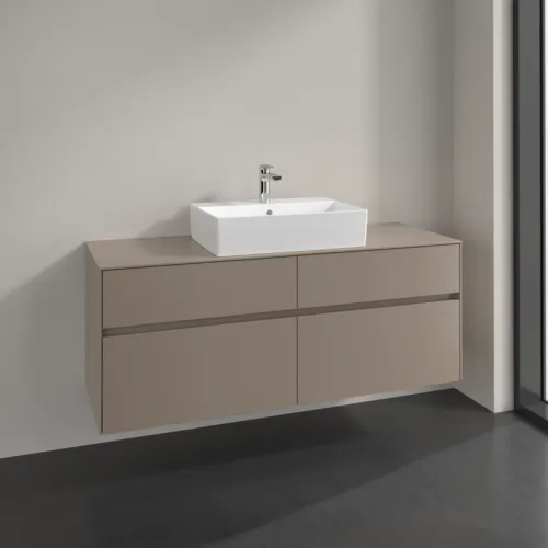 VILLEROY BOCH Toaletní skříňka Collaro, 4 výsuvy, 1400 x 548 x 500 mm, taupe / taupe #C13100VM, obrázek 2