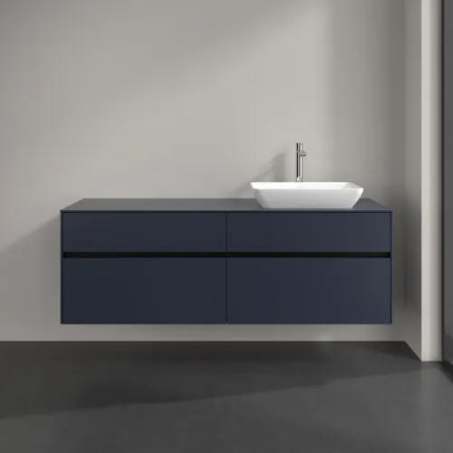 VILLEROY BOCH Toaletní skříňka Collaro, s osvětlením, 4 výsuvy, 1600 x 548 x 500 mm, Marine Blue / Marine Blue #C122B0VQ, obrázek 3