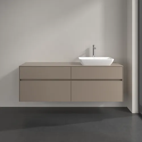 VILLEROY BOCH Toaletní skříňka Collaro, s osvětlením, 4 výsuvy, 1600 x 548 x 500 mm, taupe / taupe #C122B0VM, obrázek 3