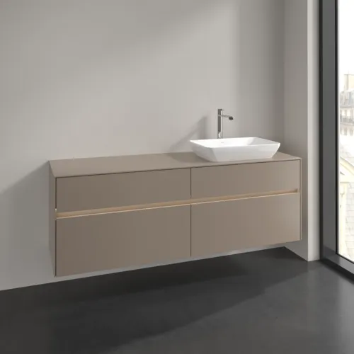 VILLEROY BOCH Toaletní skříňka Collaro, s osvětlením, 4 výsuvy, 1600 x 548 x 500 mm, taupe / taupe #C122B0VM, obrázek 2