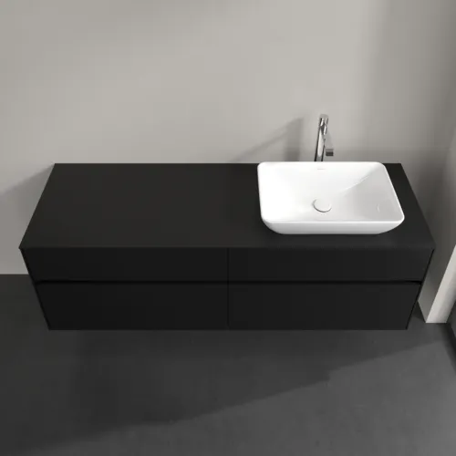 VILLEROY BOCH Toaletní skříňka Collaro, s osvětlením, 4 výsuvy, 1600 x 548 x 500 mm, Volcano Black / Volcano Black #C122B0VL, obrázek 4