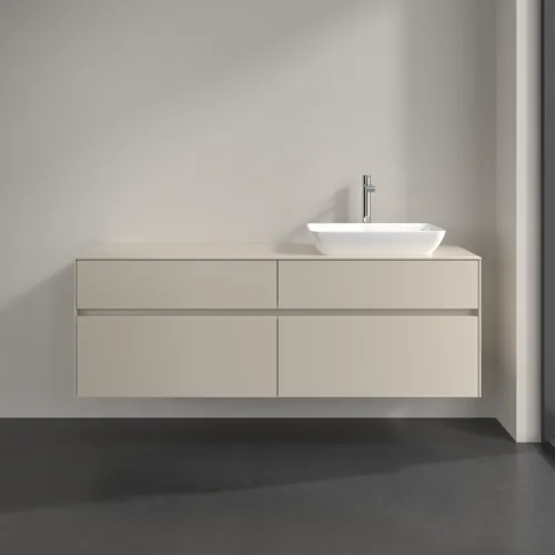 VILLEROY BOCH Toaletní skříňka Collaro, s osvětlením, 4 výsuvy, 1600 x 548 x 500 mm, Cashmere Grey / Cashmere Grey #C122B0VN, obrázek 3