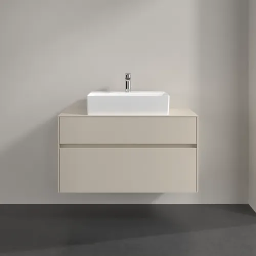 VILLEROY BOCH Toaletní skříňka Collaro, 2 výsuvy, 1000 x 548 x 500 mm, Cashmere Grey / Cashmere Grey #C12500VN, obrázek 3