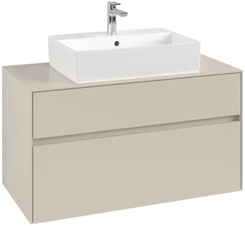 VILLEROY BOCH Toaletní skříňka Collaro, 2 výsuvy, 1000 x 548 x 500 mm, Cashmere Grey / Cashmere Grey #C12500VN