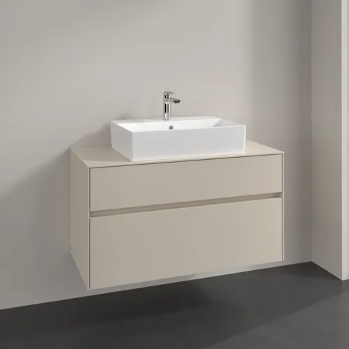 VILLEROY BOCH Toaletní skříňka Collaro, 2 výsuvy, 1000 x 548 x 500 mm, Cashmere Grey / Cashmere Grey #C12500VN, obrázek 2