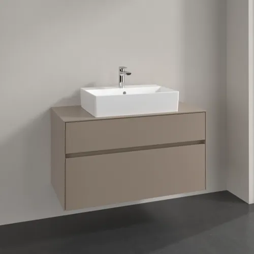 VILLEROY BOCH Toaletní skříňka Collaro, 2 výsuvy, 1000 x 548 x 500 mm, taupe / taupe #C12500VM, obrázek 2