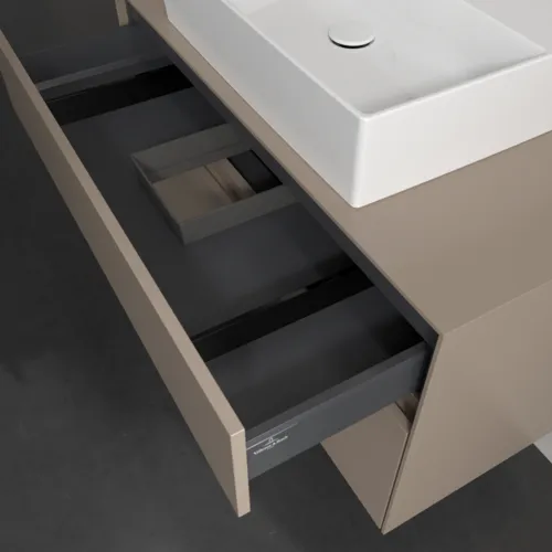 VILLEROY BOCH Toaletní skříňka Collaro, 2 výsuvy, 1000 x 548 x 500 mm, taupe / taupe #C12500VM, obrázek 7