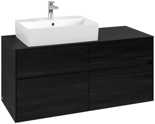 VILLEROY BOCH Toaletní skříňka Collaro, s osvětlením, 4 výsuvy, 1200 x 548 x 500 mm, černý dub / černý dub #C129B0AB