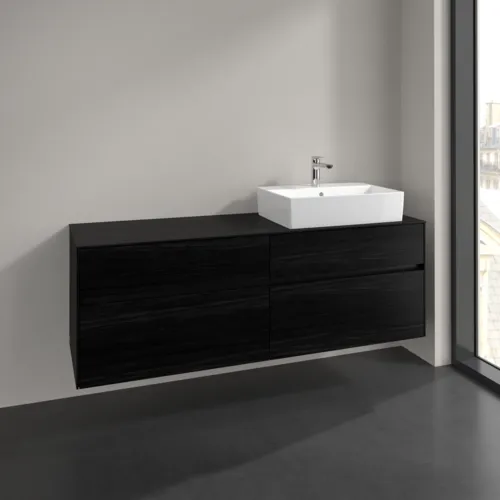 VILLEROY BOCH Toaletní skříňka Collaro, 4 výsuvy, 1600 x 548 x 500 mm, černý dub / černý dub #C13600AB, obrázek 2