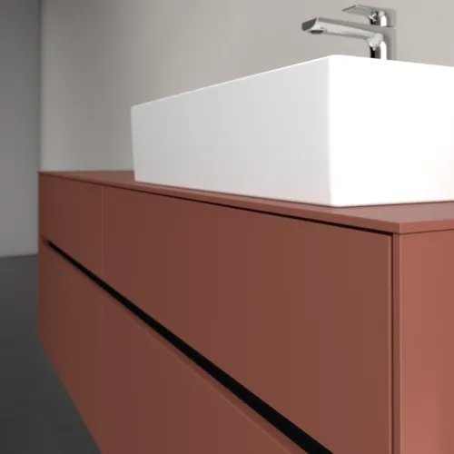 VILLEROY BOCH Toaletní skříňka Collaro, 4 výsuvy, 1600 x 548 x 500 mm, Vínově červená / Vínově červená #C13600AH, obrázek 5