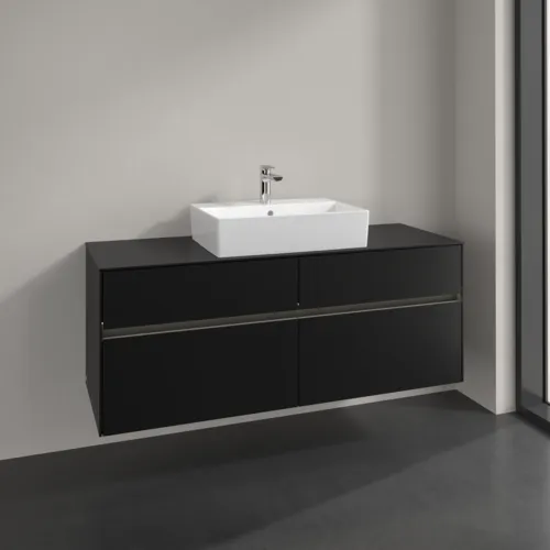 VILLEROY BOCH Toaletní skříňka Collaro, s osvětlením, 4 výsuvy, 1400 x 548 x 500 mm, Volcano Black / Volcano Black #C131B0VL, obrázek 2