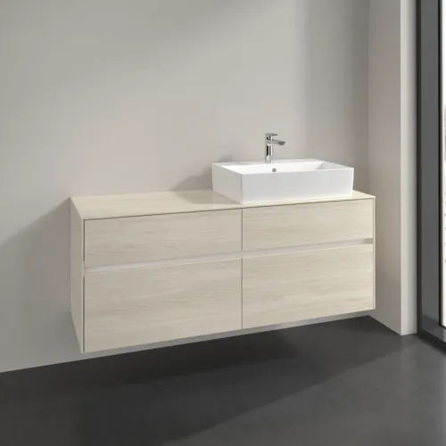 VILLEROY BOCH Toaletní skříňka Collaro, s osvětlením, 4 výsuvy, 1400 x 548 x 500 mm, bílý dub / bílý dub #C133B0AA, obrázek 2