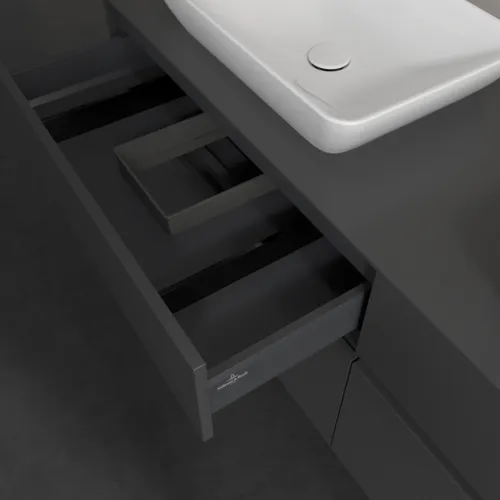 VILLEROY BOCH Toaletní skříňka Collaro, s osvětlením, 4 výsuvy, 1600 x 548 x 500 mm, Grafit / Grafit #C123B0VR, obrázek 8