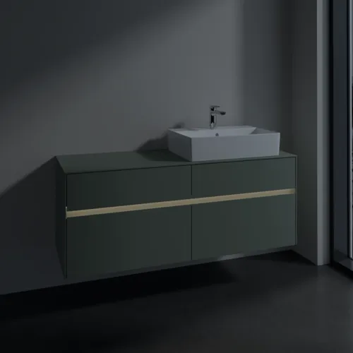 VILLEROY BOCH Toaletní skříňka Collaro, s osvětlením, 4 výsuvy, 1400 x 548 x 500 mm, Soft Green / Soft Green #C133B0AF, obrázek 5