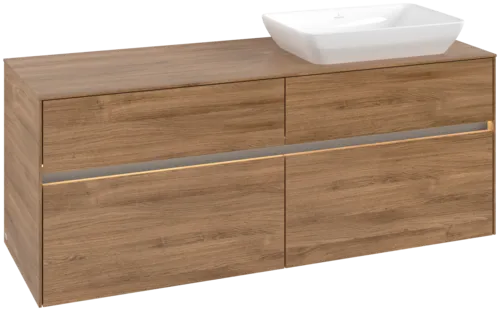 VILLEROY BOCH Toaletní skříňka Collaro, s osvětlením, 4 výsuvy, 1400 x 548 x 500 mm, dub Kansas / dub Kansas #C118B0RH