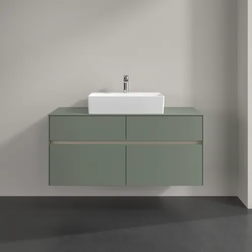 VILLEROY BOCH Toaletní skříňka Collaro, s osvětlením, 4 výsuvy, 1200 x 548 x 500 mm, Soft Green / Soft Green #C128B0AF, obrázek 3
